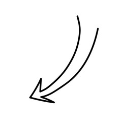 Hand-drawn doodle-style arrow illustration for cards, posters, stickers, and professional design