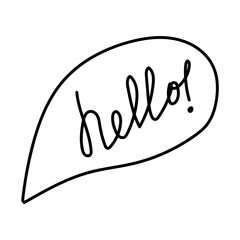 Obraz premium Hand-drawn doodle-style message and bubble element illustration for cards, posters, stickers, and professional design