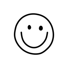 Hand-drawn doodle-style smiley illustration for cards, posters, stickers, and professional design