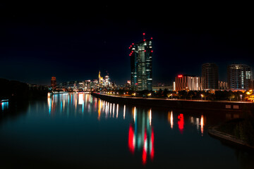 Naklejka premium Skyline Frankfurts im Oktober 2023