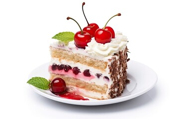 Cake isolated on white background.