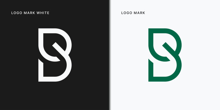 B Logo With Leaf Template Vector Icon Illustration Design