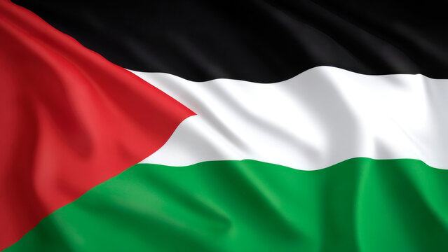 Palestine flag background. Full frame. AI generative
