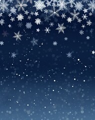 Obraz na płótnie Canvas christmas card design template with snowflakes in blue