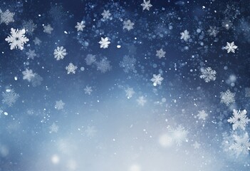 Fototapeta premium christmas card design template with snowflakes in blue