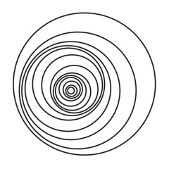Circular spiral sound waves illustration