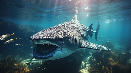 Foto op Aluminium Whale shark and scuba divers © Morng
