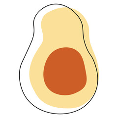 Fruit elements. Hand drawn vector illustration.