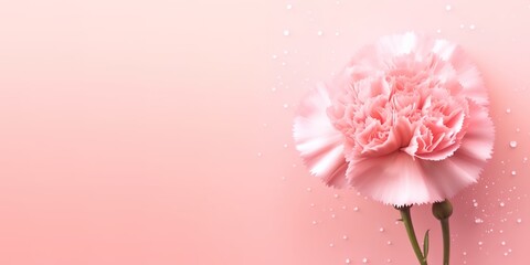 beautiful peony flowers on pink background. generative AI