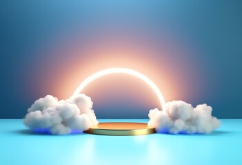 pastel background for your product presentation with trendy smoke clouds. Generative Ai