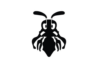 minimal style Asian Giant Hornet icon illustration design