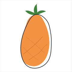 Fruit elements. Hand drawn vector illustration.