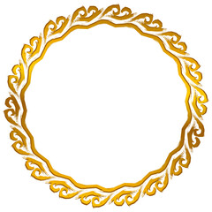 Aesthetic golden circle frame
