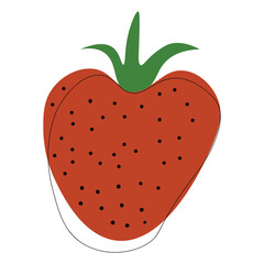 Fruit elements. Hand drawn vector illustration.