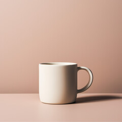 Mug mockup on colorful background 3d render illustration