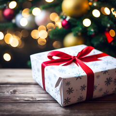 White Christmas gift box