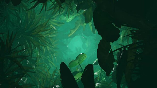 A walk through the jungle. Infinitely looped animation.