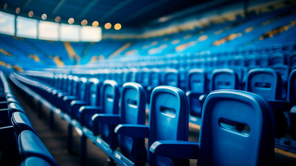 Naklejka premium empty chairs in a stadium.