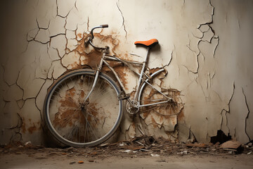 A neglected bicycle, untouched for a long time, symbolizing stagnation and inefficiency