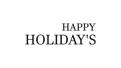 Happy Holidays and Merry Christmas stylish text design illustration