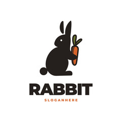 rabbit mascot logo vector