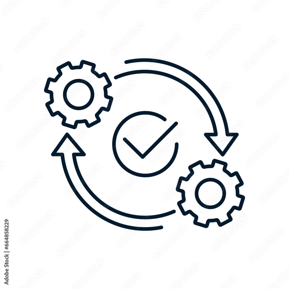 Poster optimization concept. vector linear icon isolated on white background.