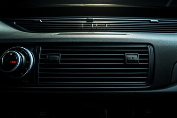 Modern car interior air conditioner auto. Vehicle inside dash ventilation. Generate Ai