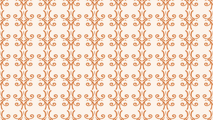 Abstract hand drawn leaves thin line wavy seamless pattern. For backgrounds, wallpapers, textiles, and fashion.