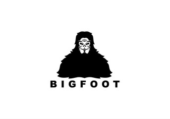 bigfoot, bigfoot logo, yetti, gorilla, back silver, beast, beast logo, animal logo, gorilla logo, 