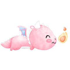 Pink Dragon, cute Dragon, Year of the dragon