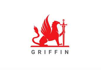 griffin, griffin logo, griffin head, phoenix logo, creature, fantasy, creature logos, history, griffin sword, gryphon, griffo, animal logo, 