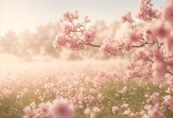 blooming cherry tree in spring