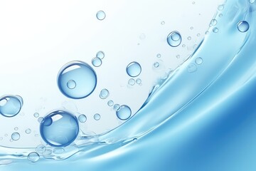 Blue Water Bubbles Featured In Facial Care Product