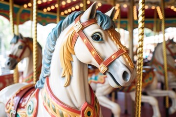 Fototapeta na wymiar close-up of horse merry-go-round