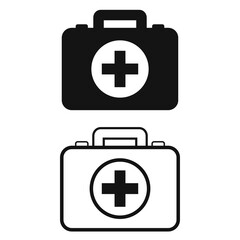 First aid kit icon vector