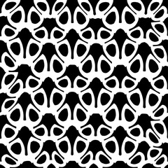 White background with black pattern. Seamless texture for fashion, textile design,  on wall paper, wrapping paper, fabrics and home decor. Simple repeat pattern.