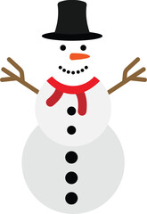 Snowman Vector image or clip art.