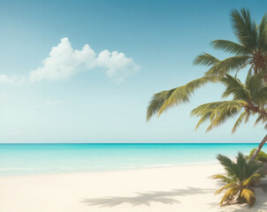 Obraz premium palm tree on the beach