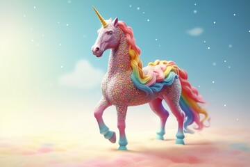 Beautiful unicorn with light colors.