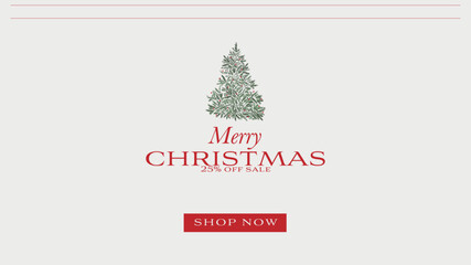 Merry Christmas cards set, poster, banner, social network, instagram stories template, facebook template, sale background, web, tree illustration, hand drawing