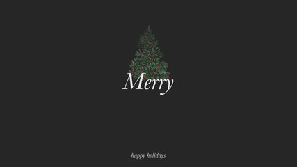 Merry Christmas cards set, poster, banner, social network, instagram stories template, facebook template, sale background, web, tree illustration, hand drawing