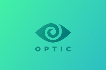 Eye Logo Vision Abstract Design vector template. Ophtalmology Clinic Optical Media Video Logotype concept icon. - 664872668