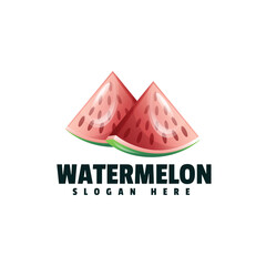 Watermelon colorful logo design 