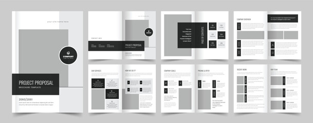 Annual Report, Multipage company profile design, Brochure template, cover page design, leaflet, magazine, Project Proposal