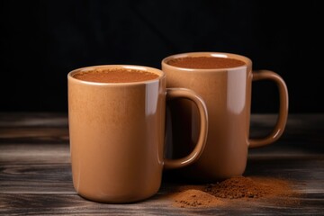 two identical mugs filled with coffee