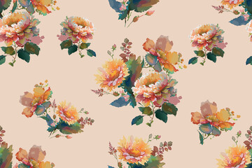 Vintage Floral seamless pattern vector illustration