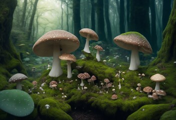 Fototapeta premium mushrooms in the forest