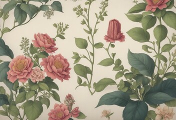 seamless background with flowers