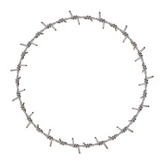 Barbed wire Big circle 3D