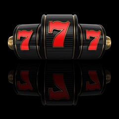 Red 777 casino sign 3D